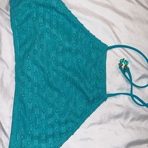 Green bathing suit top
